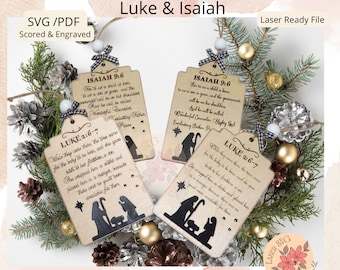 Nativity Ornament SVG Laser File: Religious Christian Design (Digital File)