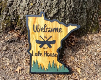 Minnesota Shape Sign - Etsy