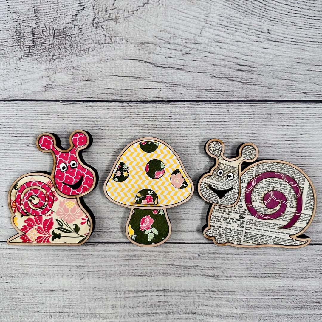 Snail Magnets Whimsical Snail Magnets, SVG, Friends, Digital Download, Flower, Laser ...