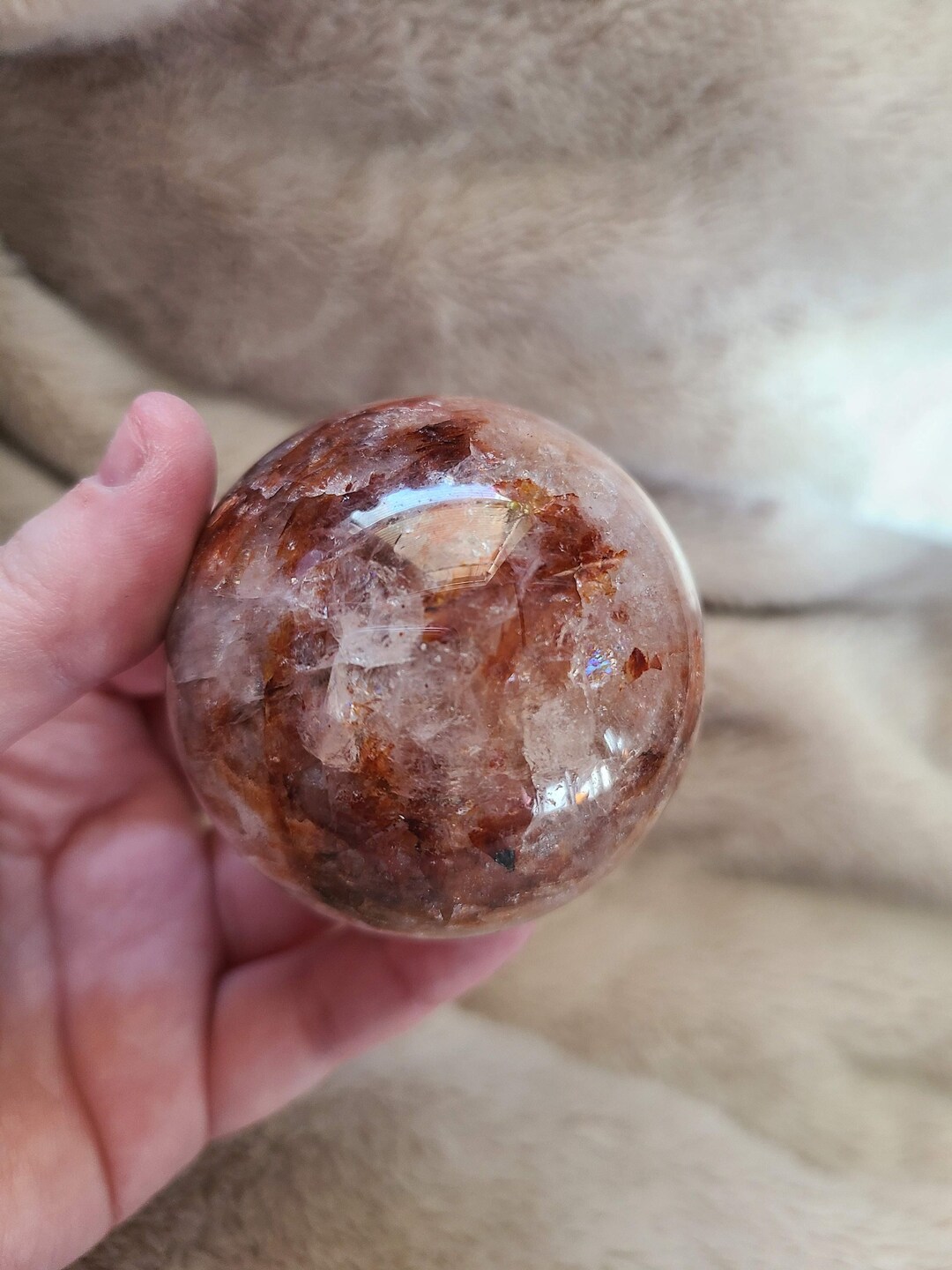 Fire Quartz Sphere/ Hematoid Quartz Sphere Etsy