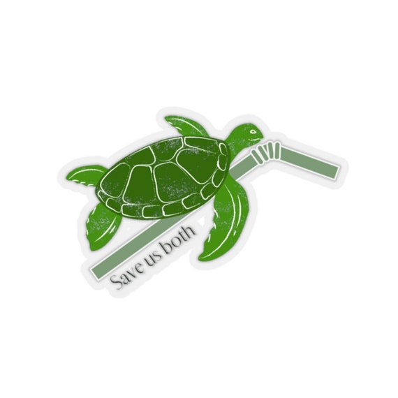 Save the Turtles Kisscut Stickers Funny Turtle Sticker Etsy