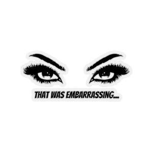 Funny &quot; That was embarrassing &quot; Kiss-Cut Stickers I am watching you sticker