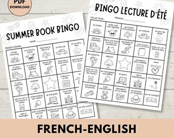 Bilingual Summer Book Bingo, French Reading Activity (PDF)