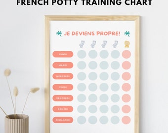French Potty Training Chart: Je Deviens Propre! (Digital Download)