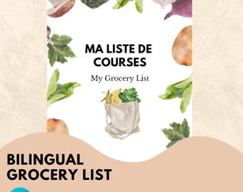 Editable Bilingual Grocery List for Kids (PDF)