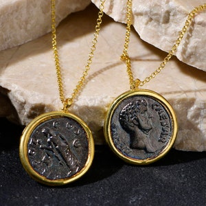 Roman medallion deals necklace