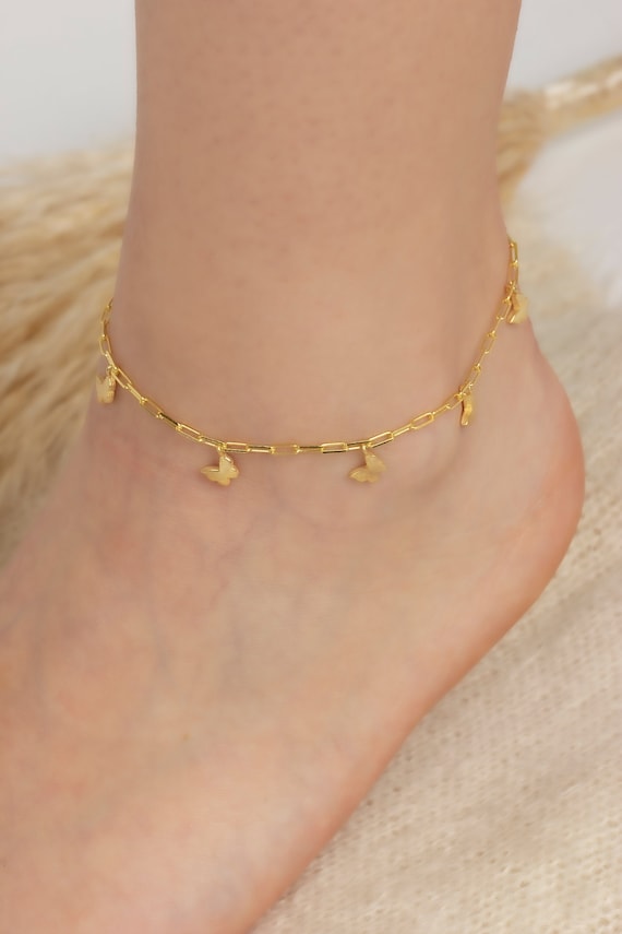 Bracelet De Cheville Étoile Argent Sterling 925 Réglable - Bijou Plage Chaîne Pied Femme Avec Zircons, Cadeau Élégant