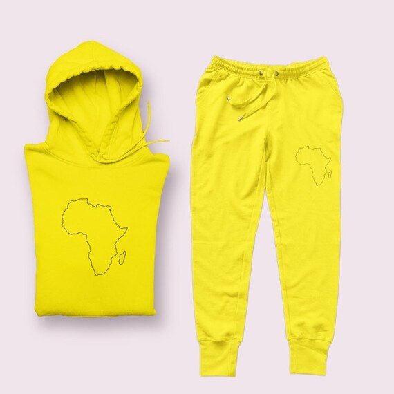 Africa Outline hoodie and jogger set