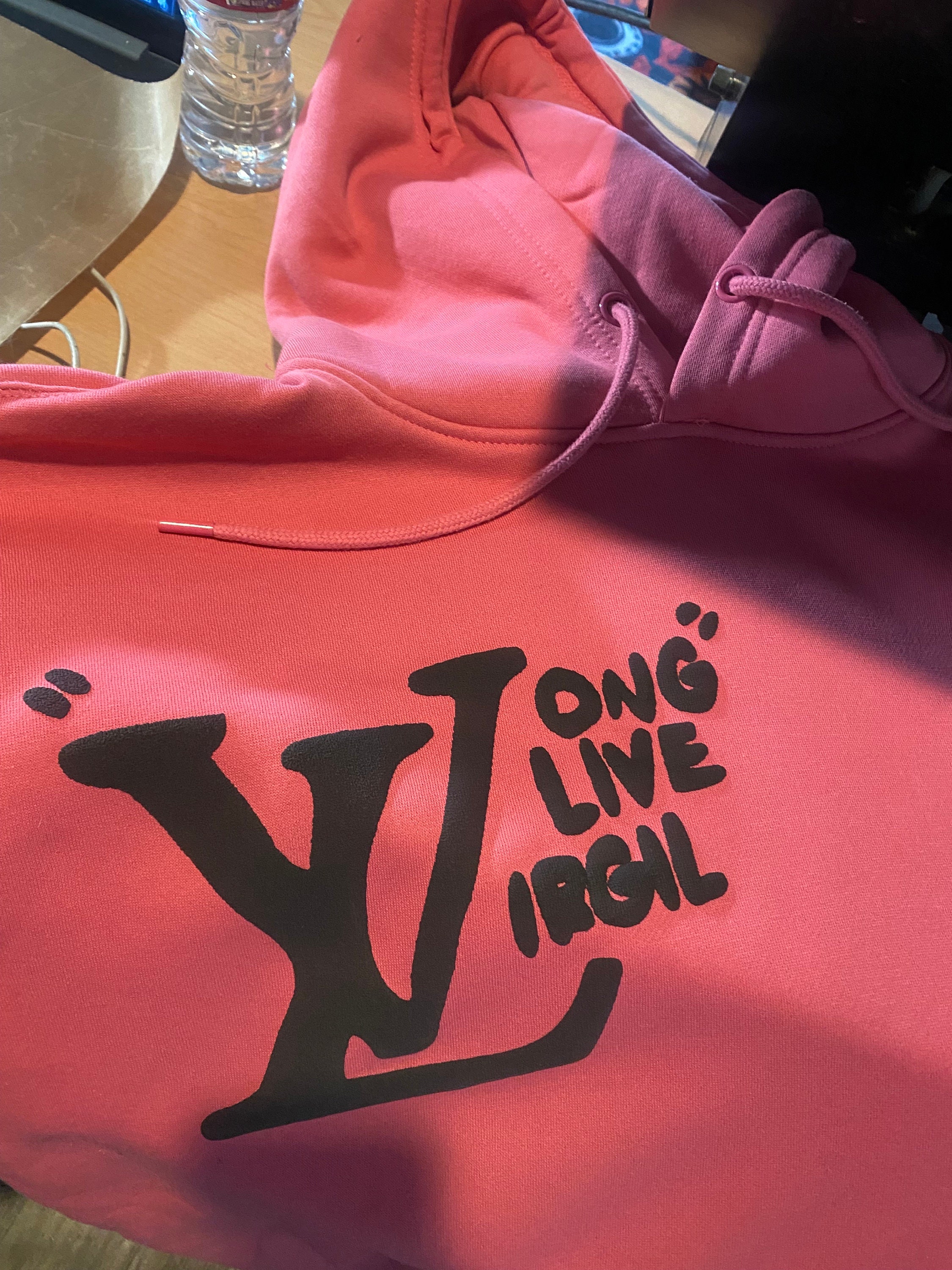 Shirts, Red Letters Lv Long Live Virgil Hoodie