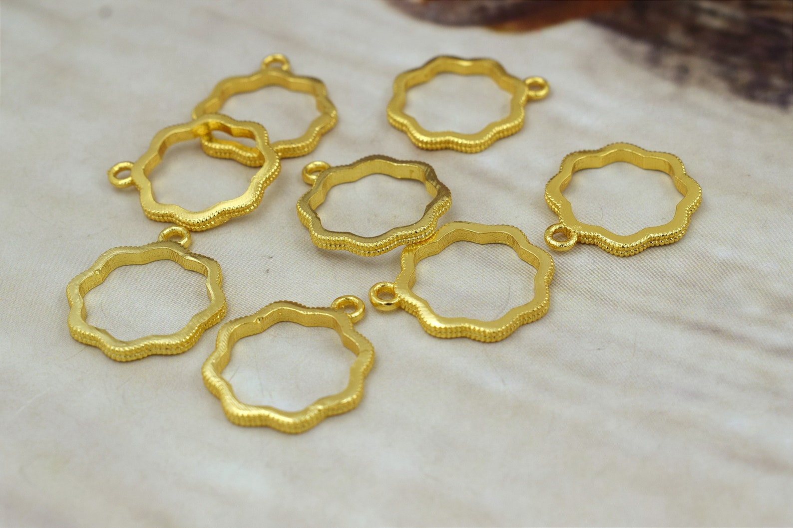 Buy Flower Blank Jewelry Bezel for Resin Jewelry. Open Back Blank Metal