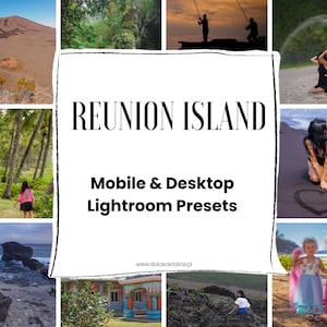10 Mobile & Desktop Lightroom Presets - Reunion Island Presets, Paradise Island Presets, Color Presets, Vibrant Presets - DNG XMP Presets