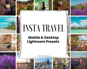 20 Mobile & Desktop Lightroom Presets - Travel Presets, Instagram Presets, Blogger Presets, Lifestyle Influencer Preset - DNG XMP Presets