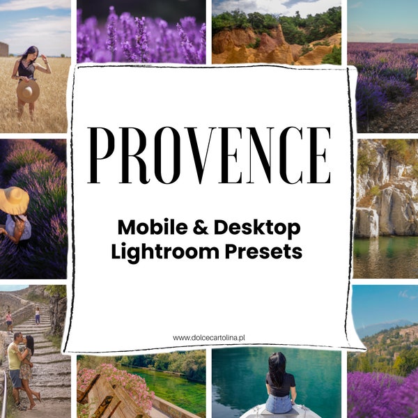 10 Mobile & Desktop Lightroom Presets - Provence Presets, Lavender Presets, Vacation Presets, Summer Presets - DNG XMP Presets