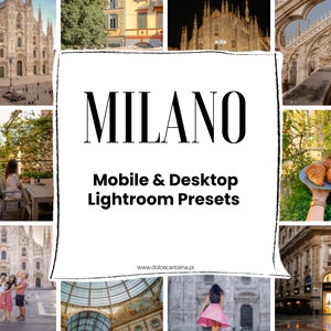 10 Mobile & Desktop Lightroom Presets - Milan Italy Presets, Instagram Presets, Lifestyle Presets,European Travel Filters - DNG XMP Presets