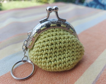 Coin purse keychain, crochet keychain, handmade coin purse
