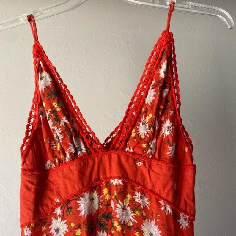 Free People spaghetti strap floral maxi dress image 4
