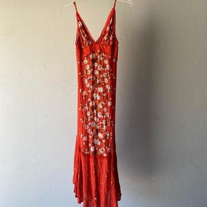 Free People spaghetti strap floral maxi dress image 3