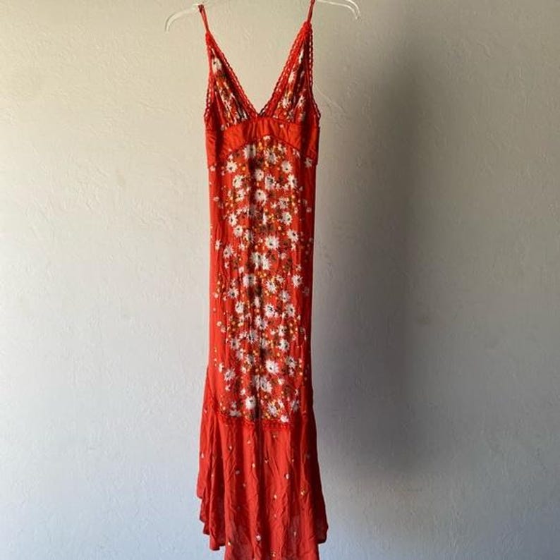 Free People spaghetti strap floral maxi dress image 3