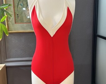Valentino Red and White Women's Swimsuit