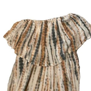 Free People strapless multicolored cream green brown romper playsuit jumper image 3