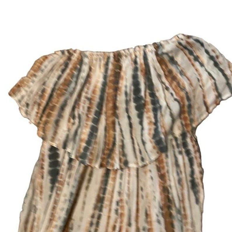 Free People strapless multicolored cream green brown romper playsuit jumper image 3
