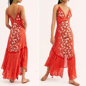 Free People spaghetti strap floral maxi dress image 2