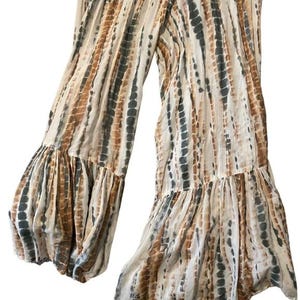 Free People strapless multicolored cream green brown romper playsuit jumper image 4