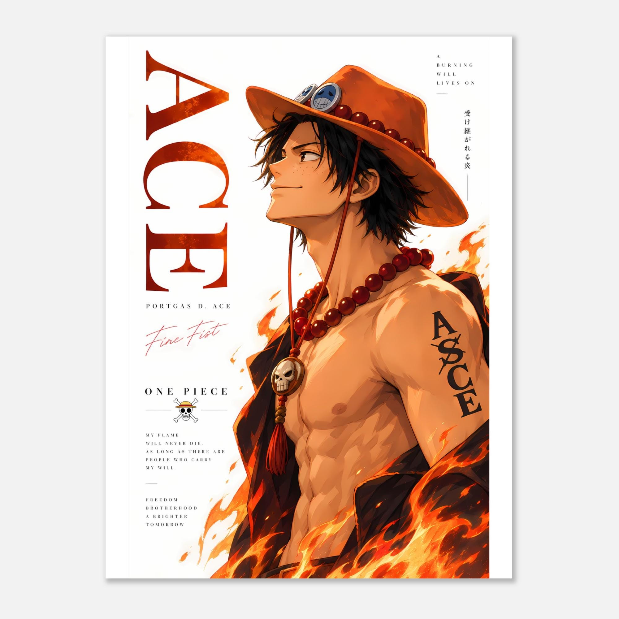 One Piece Wall Art Ace - Etsy
