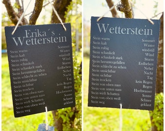 Wetterstein made of slate | Personalizable| 20x30cm | 30x40cm | other languages possible