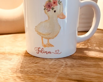 Kinder Kunststofftasse Ente