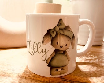 Kunststoff Kindertasse Hase