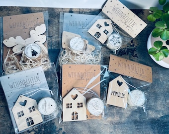Christmas to go gift | Small Christmas present | Advent calendar filling | Mini wooden Christmas gift