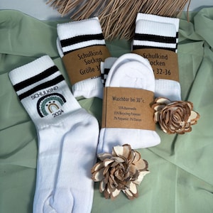 Schoolchild socks – school enrollment gift – school cone filling – personalized socks for children – size 27-31/32-36 – back to school