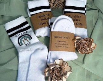Schoolchild socks – school enrollment gift – school cone filling – personalized socks for children – size 27-31/32-36 – back to school