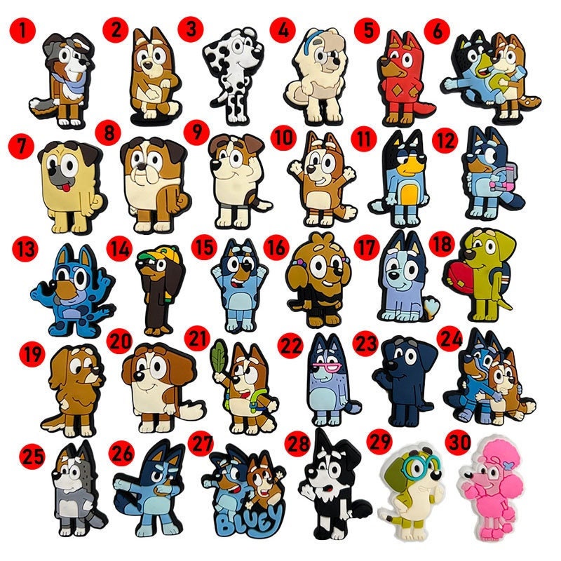Bluey Dog Croc Charms Bluey Dog Shoe Charms Croc Compatible Etsy Hong
