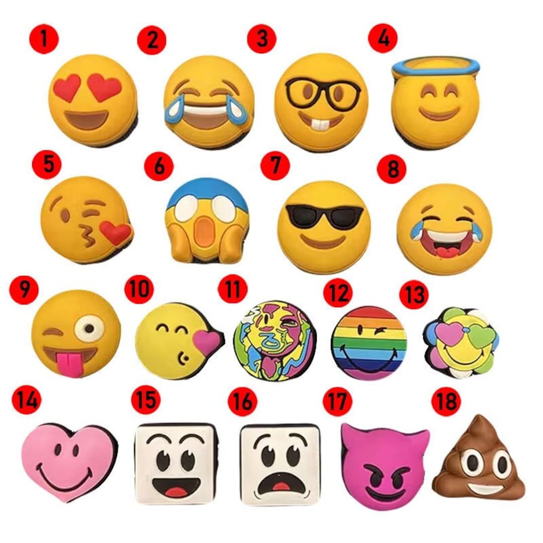 Emoji Croc Charms Poop Emoji Shoe Charms Smile Face Croc Etsy