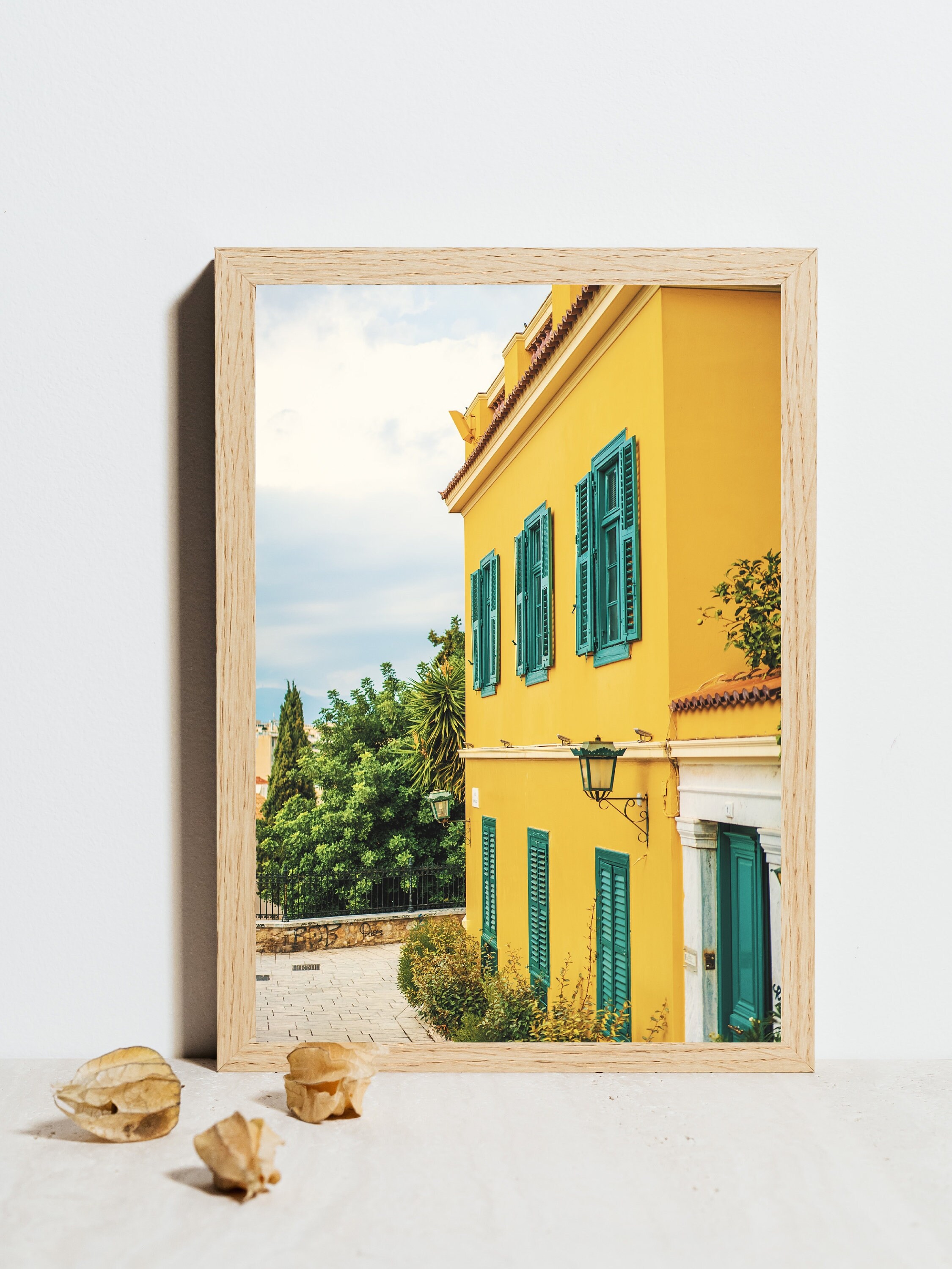 Yellow House Athens Greece Wall Art Digital Download Etsy