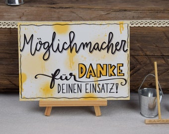 Karte | Möglichmacher | Dankeschön | Alltagsheld | Einsatz | vielen Dank | Dankeskarte | Handlettering | Grußkarte | Muttertag | Vatertag