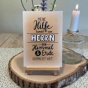 Karte | Hilfe vom Herrn | Psalm 121,1 | Ermutigung | Handlettering | Konfirmation | christliche Karte | Geburtstagskarte | Sprüche