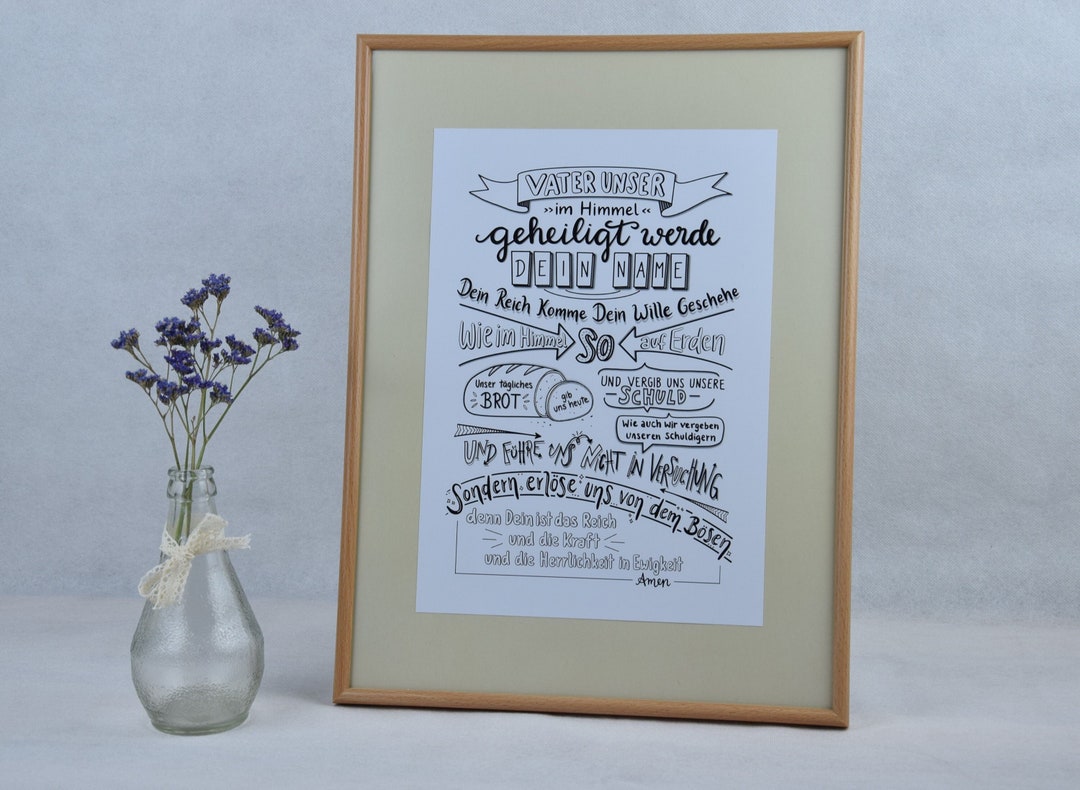 Mein Vater Schläft Den Ganzen Tag Poster Vater unser DinA3/A4 Gebet Geschenk - Etsy.de
