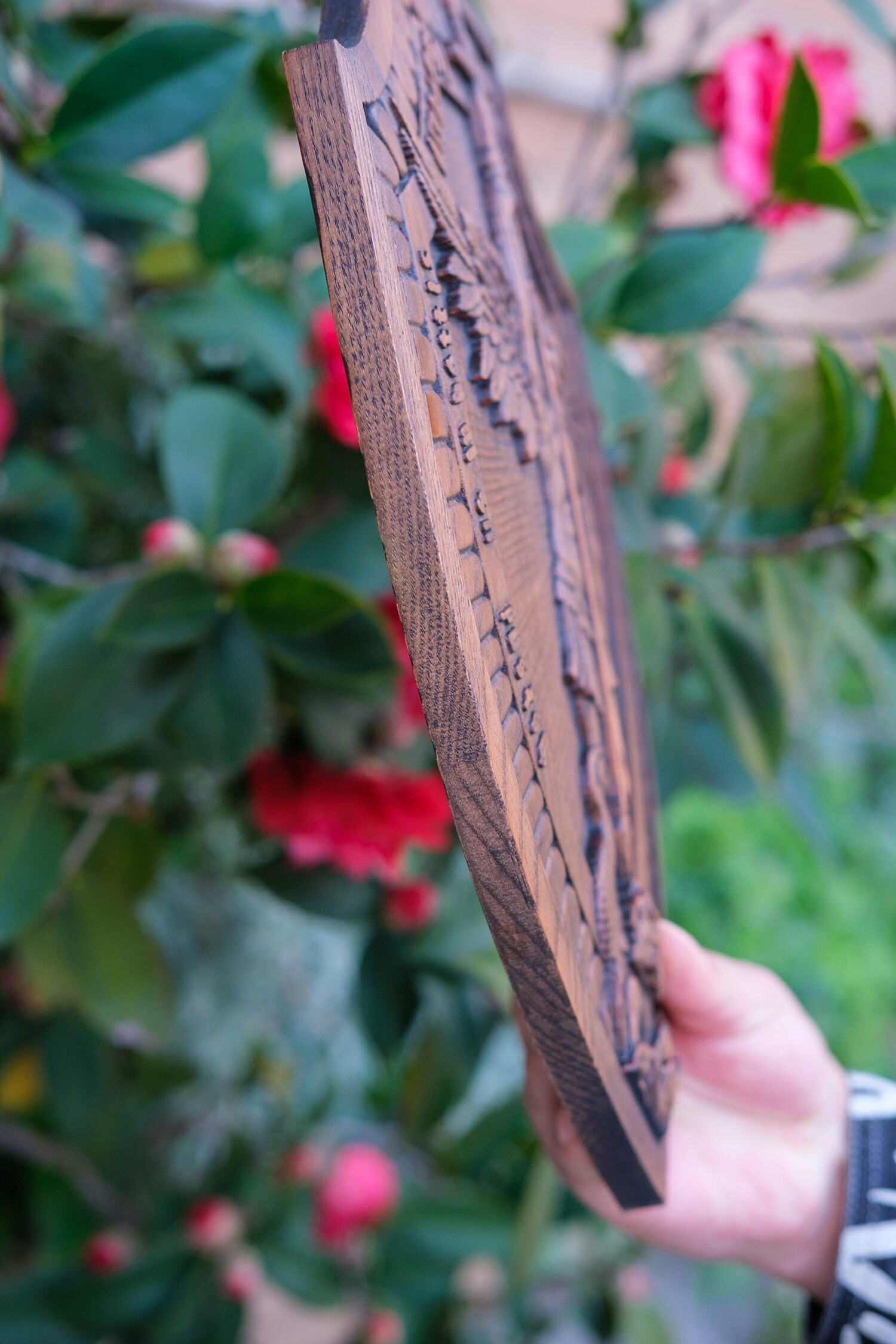 Shield Archangel Michael Wall Mount Religious Wood Sculpture Etsy