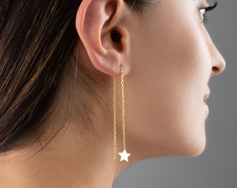 Star Earrings | Silver Earrings | Star Charm Earrings | Dainty Earrings | Celestial Jewelry | Gift For Her | Celestial Minimal Earrings