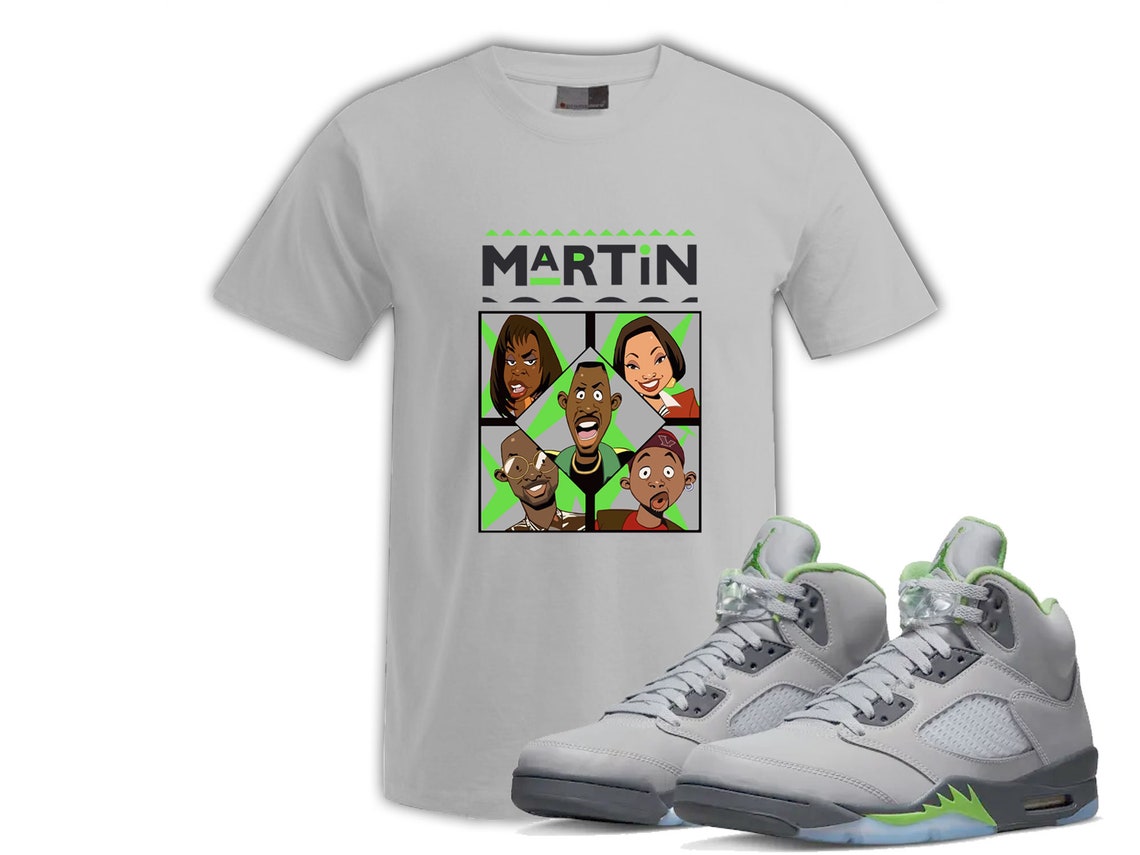 Martin Air Jordan 5 Green Bean Matching Shirt Jordan 5 Green Etsy