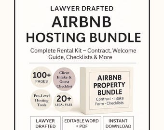 Vacation Rental Property Management Agreement for Airbnb, VRBO, and Short Term STR Managers