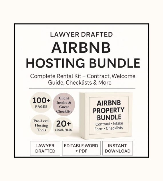 Vacation Rental Property Management Agreement for Airbnb, VRBO, and Short Term STR Managers