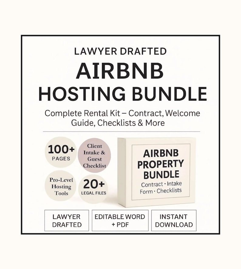 Airbnb Property Management Agreement: Editable Co Host Short Term Rental Contract, VRBO, STR Managers, Airbnb Rental Property Management Agreement | VRBO Short Term Rental Co Host Contract | STR Property Manager Agreement I Editable PDF Word