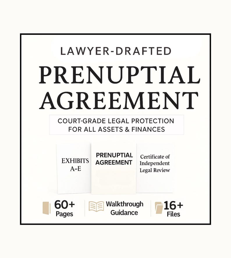 Prenup Agreement Legal Template | Editable Marriage & Premarital Contract for Couples (PDF), Prenup Agreement Template, Editable Prenup Contract PDF Word, Premarital Marriage Agreement Form, Legal Document for Couples, Instant Download.