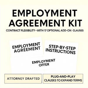 Arbeitsvertrag | New Hire Kit Bewerbung Arbeitsvertrag Angebotsschreiben HR Forms Onboarding Kit I Bearbeitbares PDF Word I Download