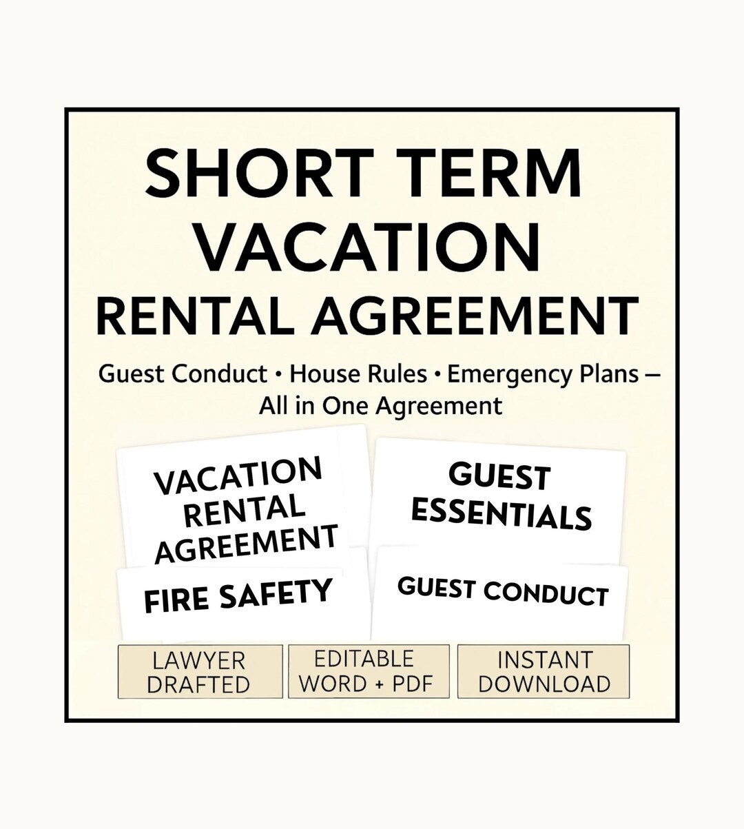 Vacation Rental Property Management Agreement for Airbnb, VRBO, and ...
