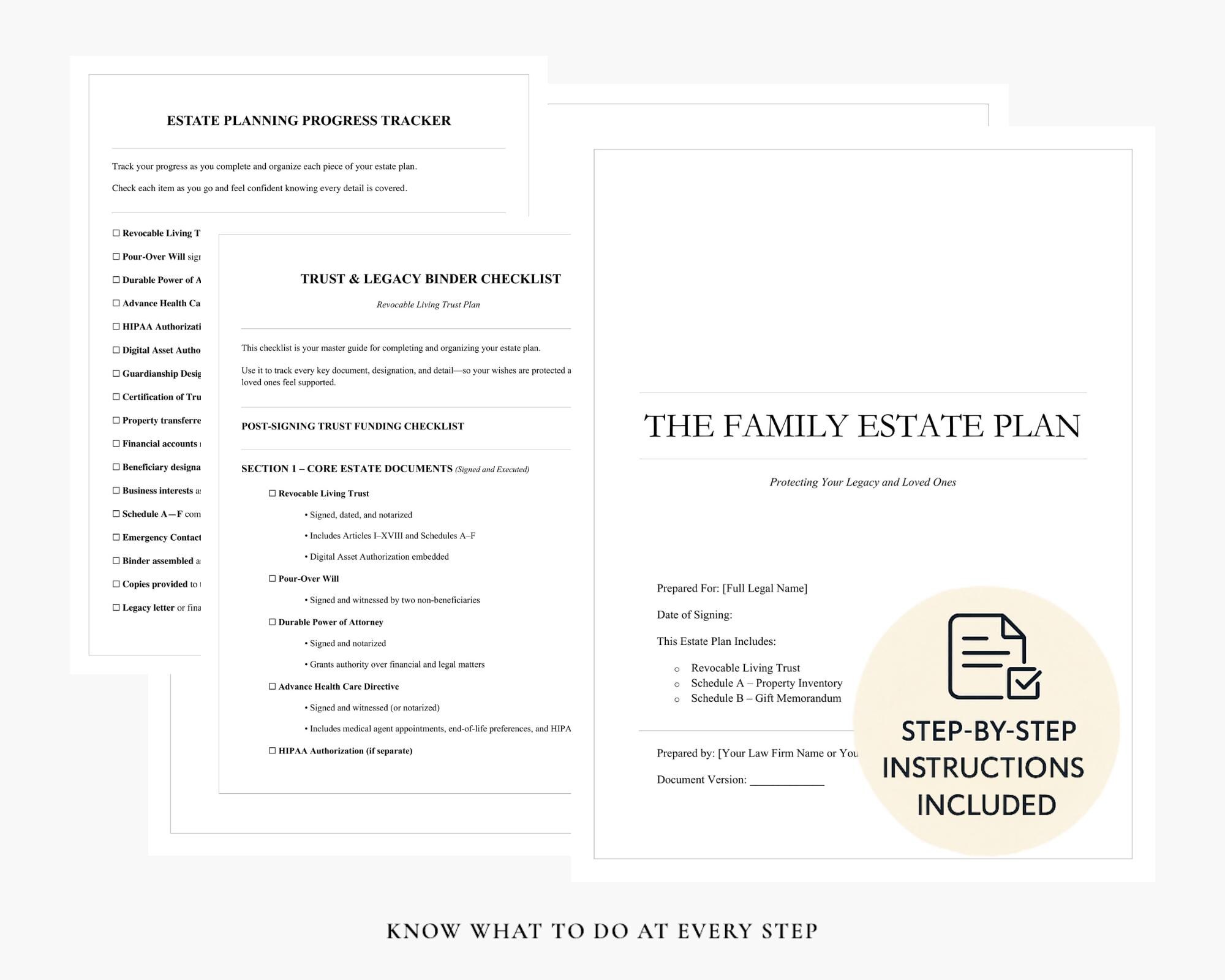 Estate Checklist.pdf Estate Planning Checklist Binder: Editable Checklists for Wills, Trusts ...